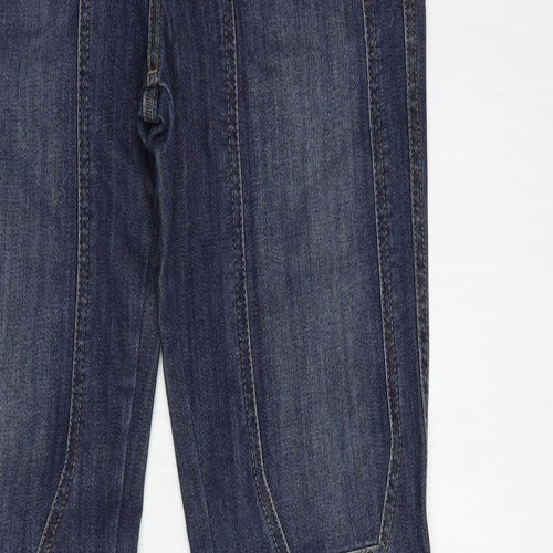 Jeckerson Womens Blue  Cotton Straight Jeans Size 28 in L34 in Regular Button