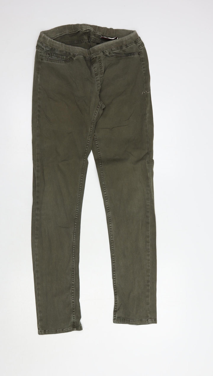 E-last-fit Womens Green Cotton Jegging Jeans Size 8 L32 in Regular