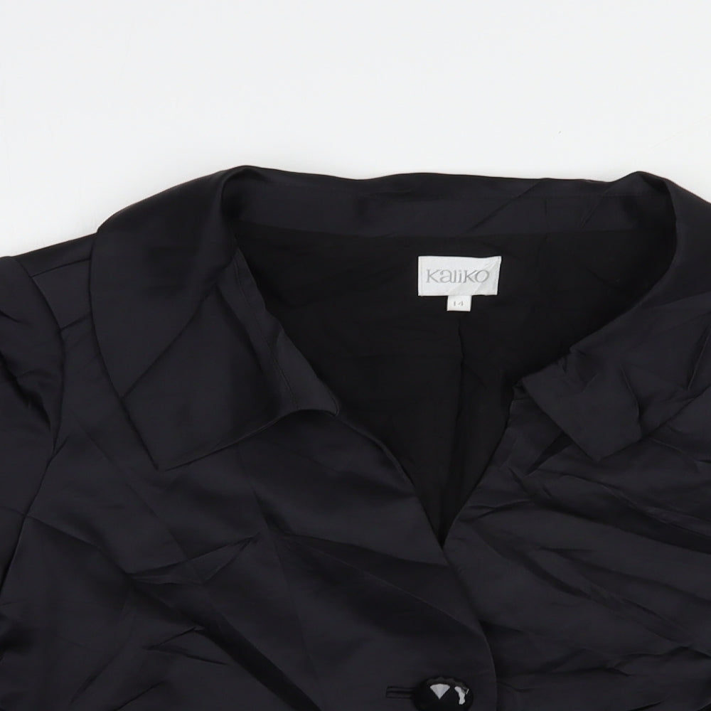 Kaliko Womens Beige   Jacket Blazer Size 14  Button