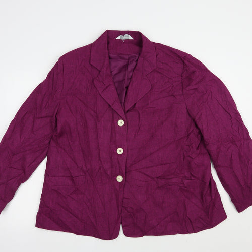 Special Collection Womens Purple   Jacket Blazer Size 22  Button