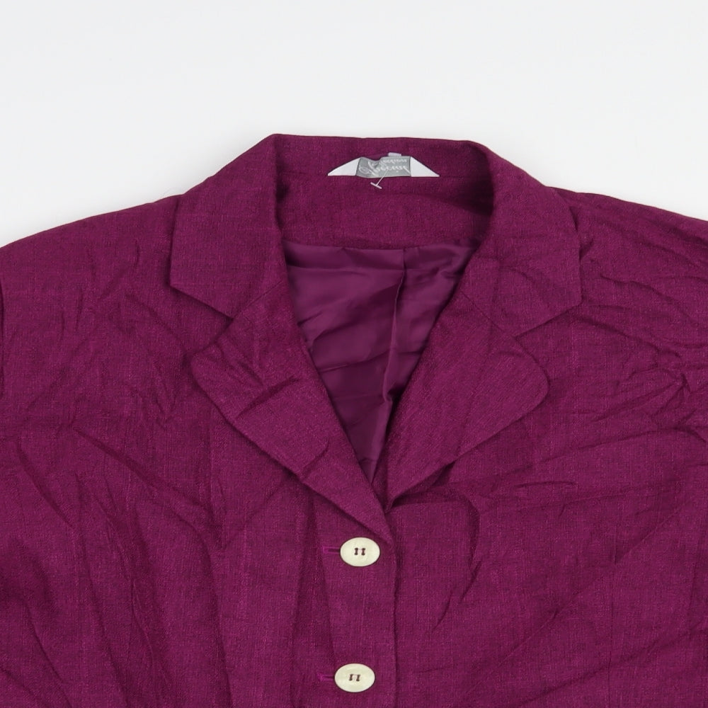 Special Collection Womens Purple   Jacket Blazer Size 22  Button