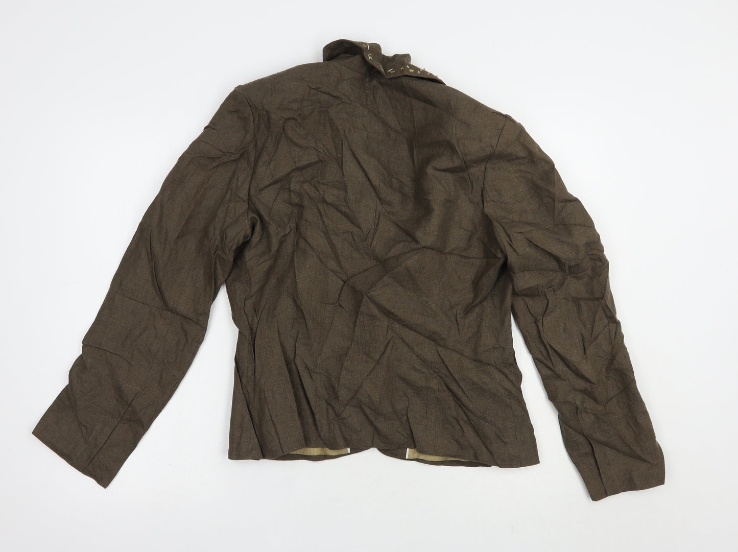 Per Una Womens Brown   Jacket Blazer Size 14  Button