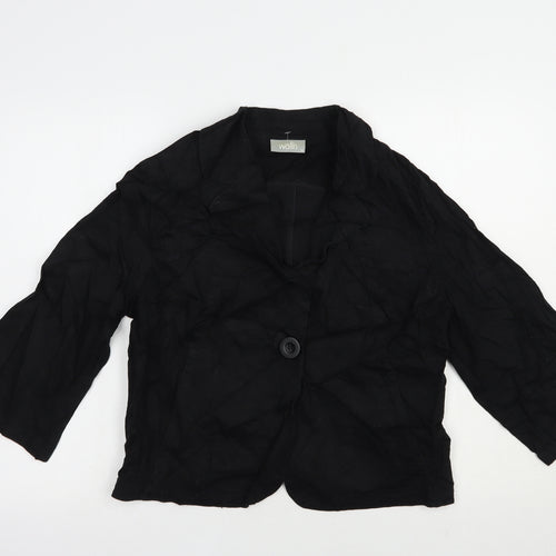 Wallis Womens Black   Jacket Blazer Size 16  Button