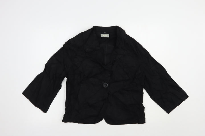Wallis Womens Black   Jacket Blazer Size 16  Button