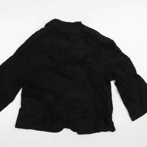 Wallis Womens Black   Jacket Blazer Size 16  Button