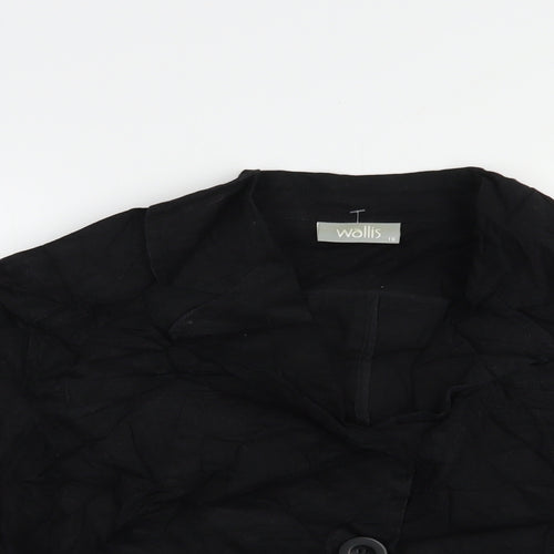 Wallis Womens Black   Jacket Blazer Size 16  Button