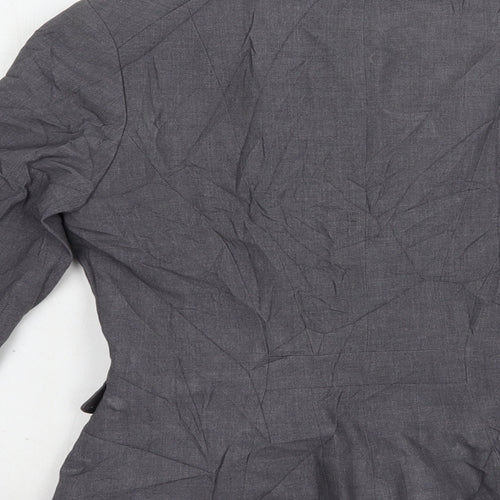 H&M Womens Grey   Jacket Blazer Size 8  Button
