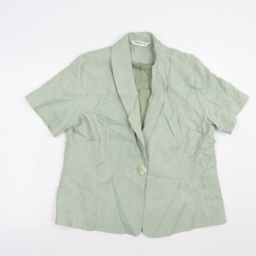 Bonmarché Womens Green   Jacket Blazer Size 16  Button