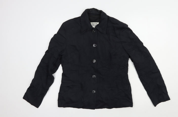 Oasis Womens Black Jacket Blazer Size 12 Button