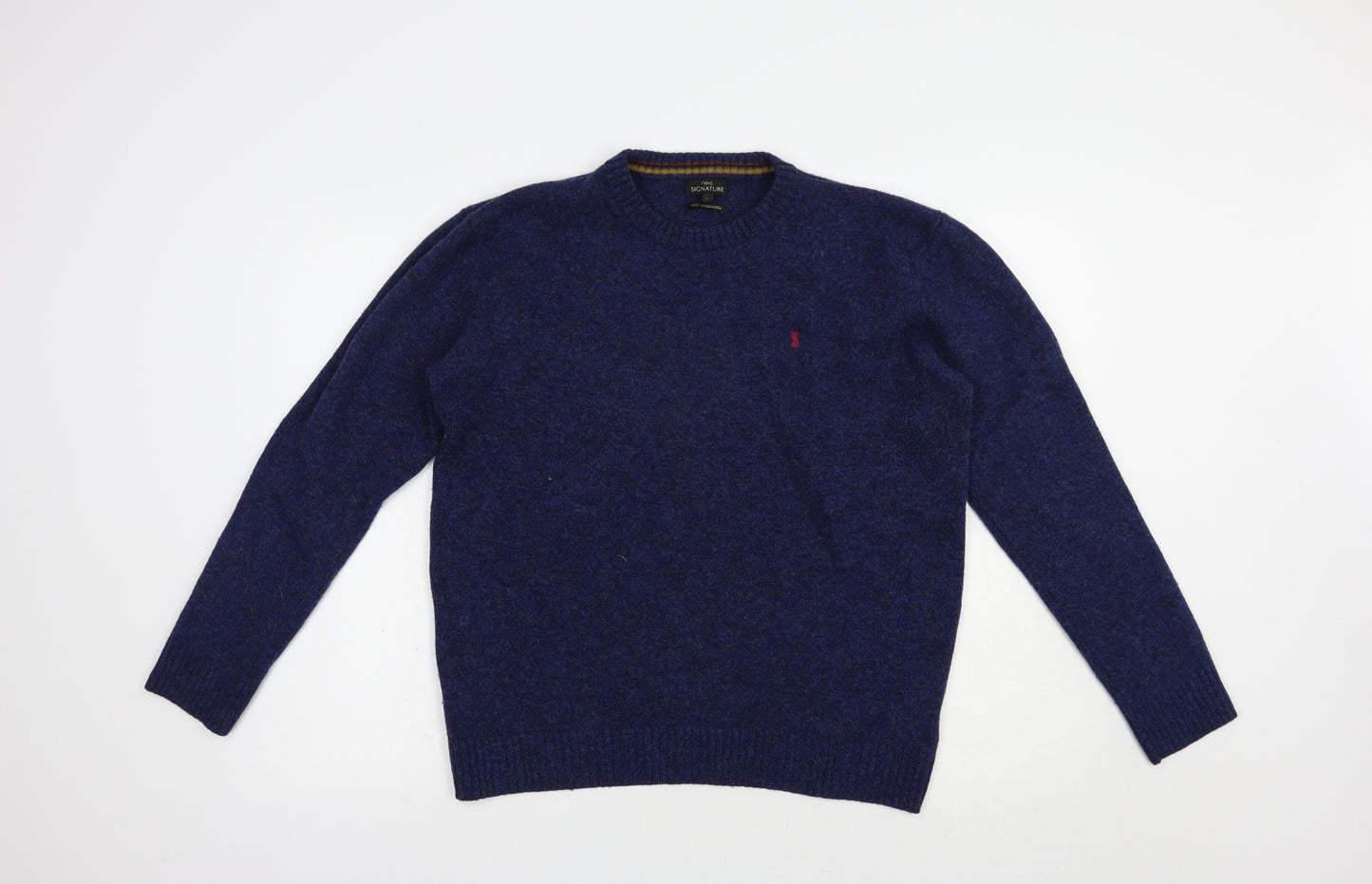 NEXT Mens Blue Crew Neck  Wool Pullover Jumper Size L