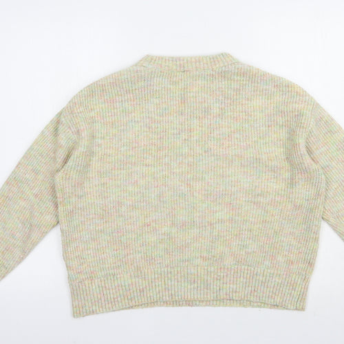 H&M Womens Multicoloured Crew Neck  Acrylic Pullover Jumper Size M