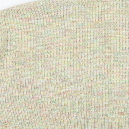 H&M Womens Multicoloured Crew Neck  Acrylic Pullover Jumper Size M