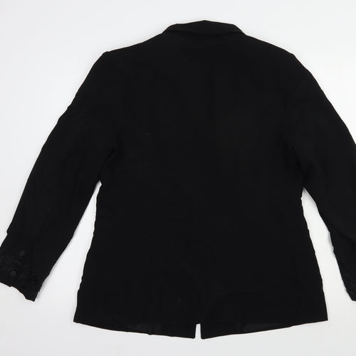 Mosaic Womens Black   Jacket Blazer Size 16  Button