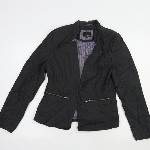 NEXT Womens Grey   Jacket Blazer Size 12  Hook & Eye