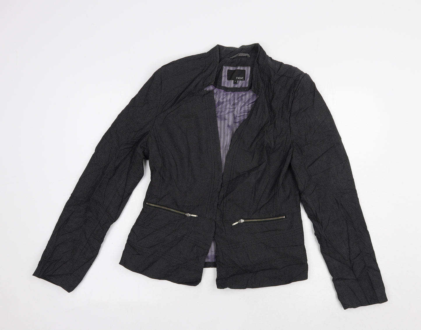 NEXT Womens Grey   Jacket Blazer Size 12  Hook & Eye