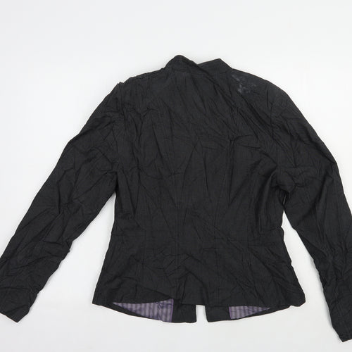 NEXT Womens Grey   Jacket Blazer Size 12  Hook & Eye