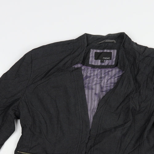 NEXT Womens Grey   Jacket Blazer Size 12  Hook & Eye