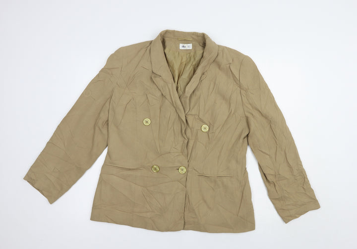BHS Womens Beige   Jacket Blazer Size 16  Button