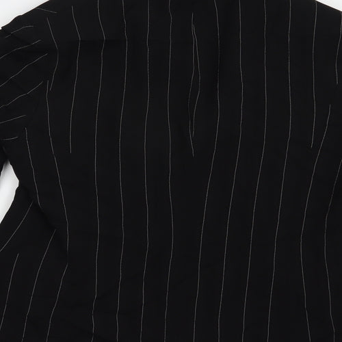 Vie de Mode Womens Black Striped  Jacket Blazer Size 18  Button