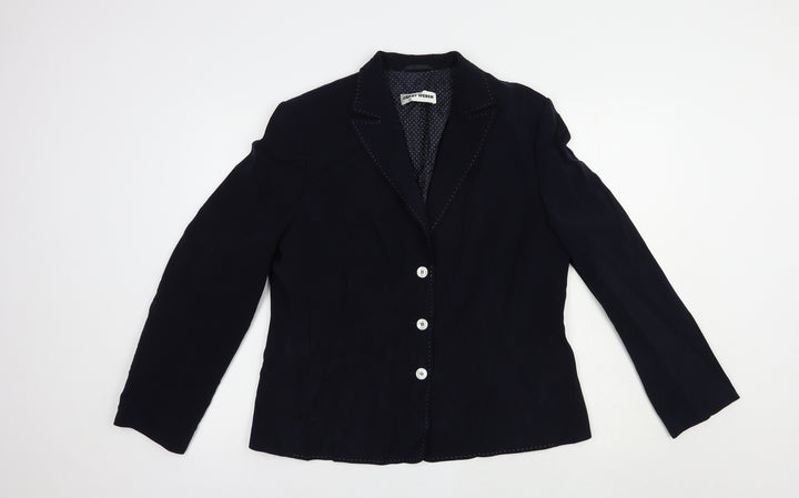 Gerry Weber Womens Blue Jacket Blazer Size 16 Button