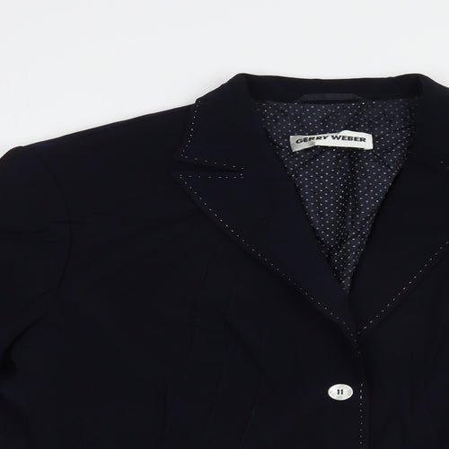 Gerry Weber Womens Blue   Jacket Blazer Size 16  Button