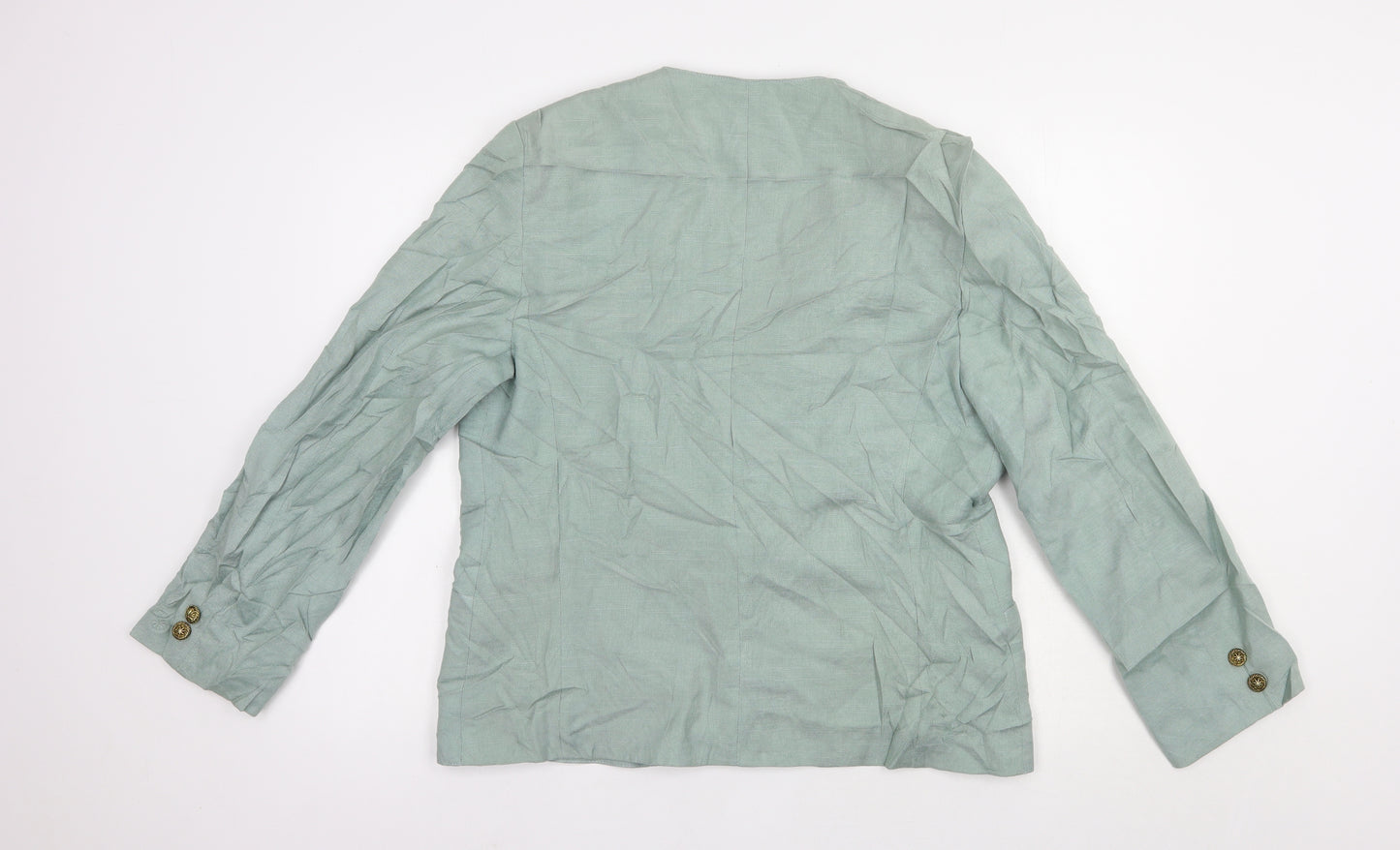 David Barry Womens Green   Jacket Blazer Size 16  Button