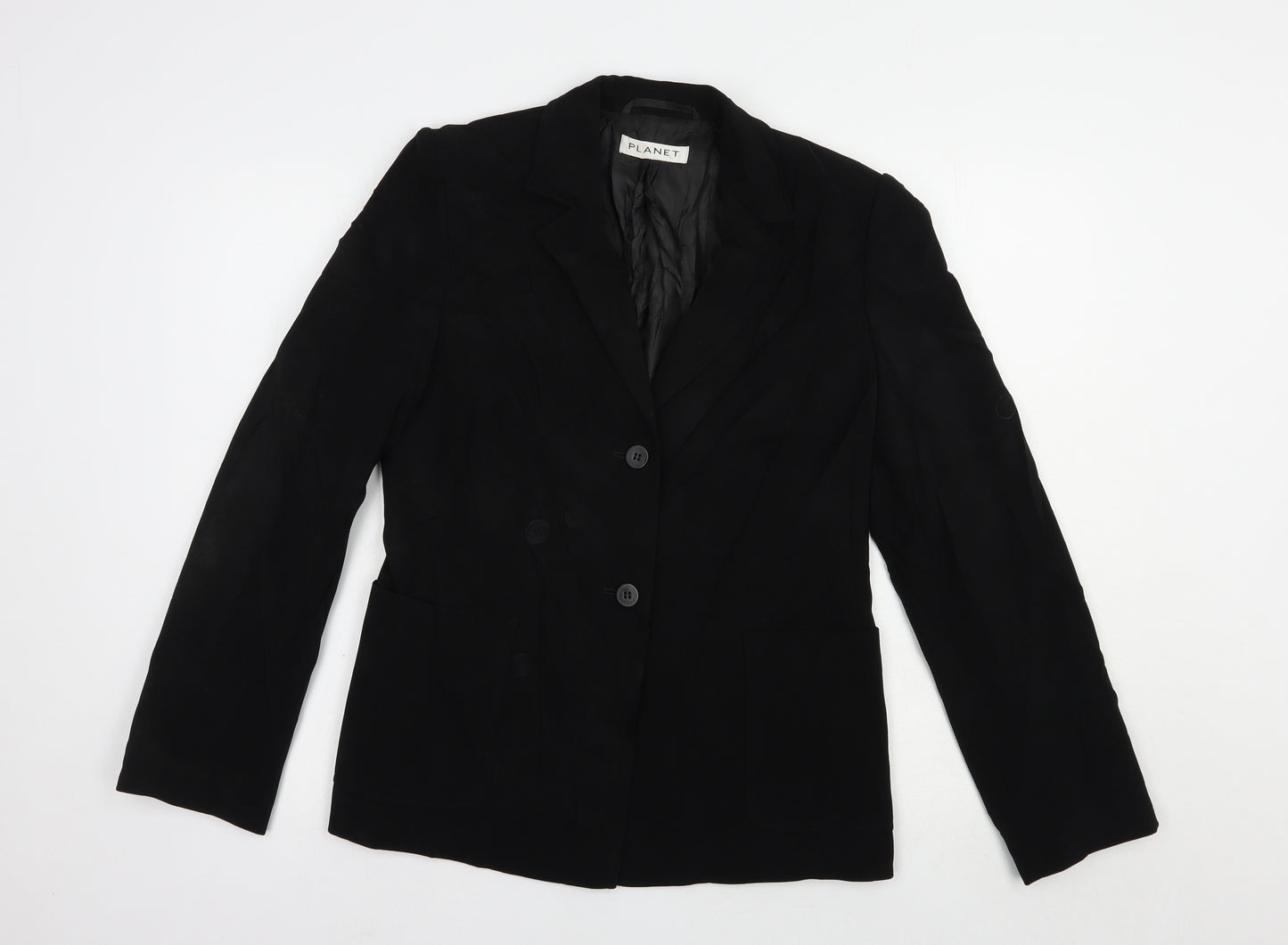 Planet Womens Black   Jacket Blazer Size 10  Button