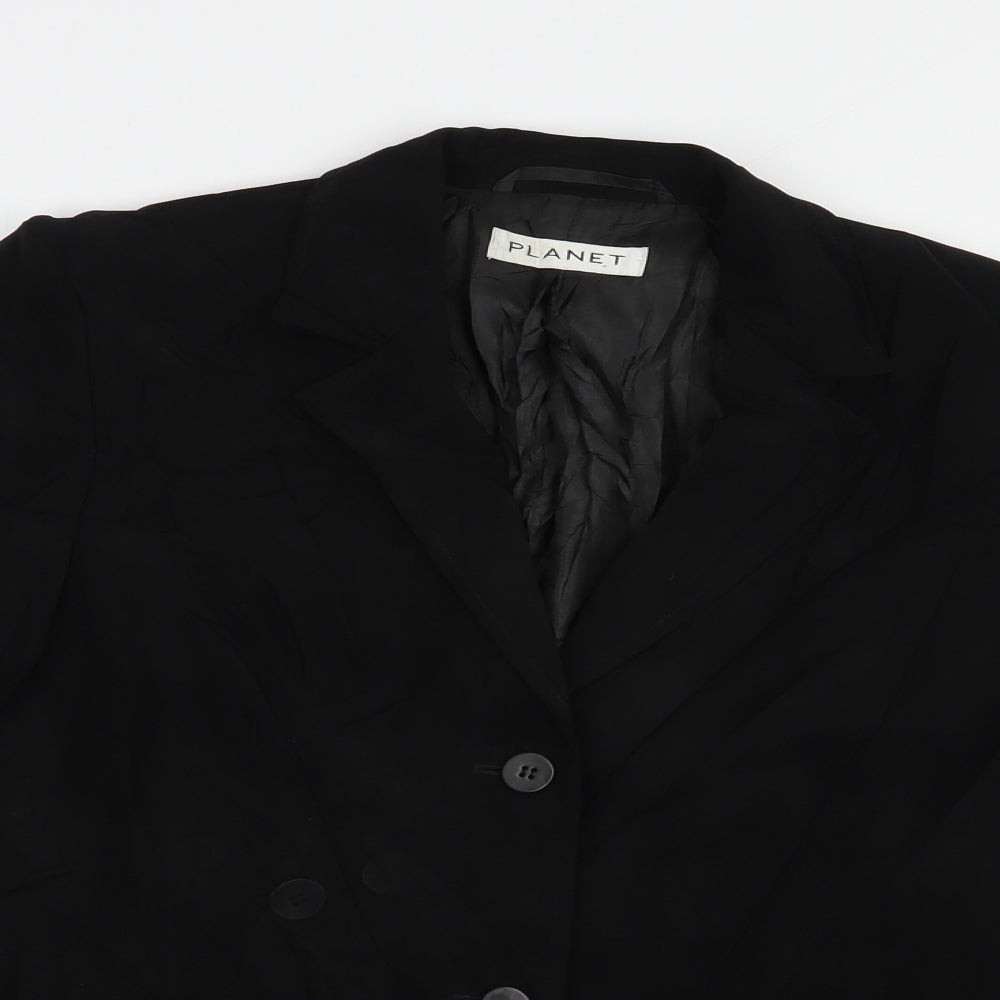 Planet Womens Black   Jacket Blazer Size 10  Button