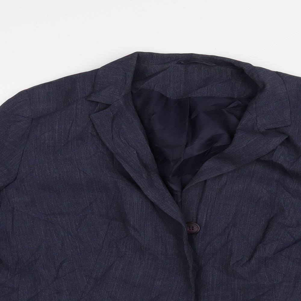 Bay Womens Blue   Jacket Blazer Size 14  Button