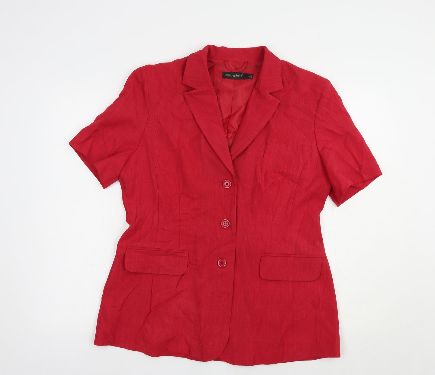 Atmosphere Womens Red   Jacket Blazer Size 14  Button