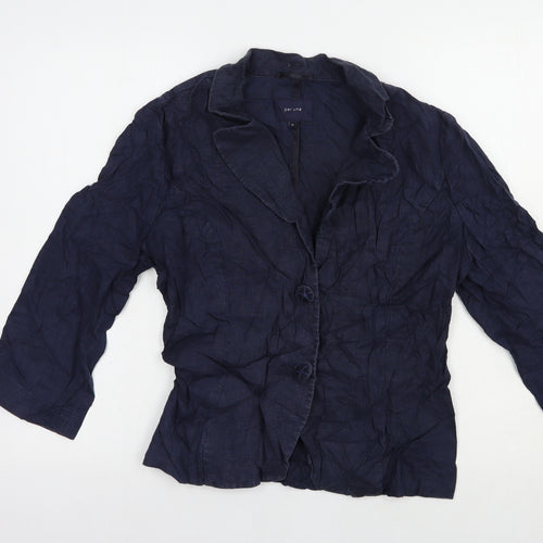 Per Una Womens Blue   Jacket Blazer Size 10  Button