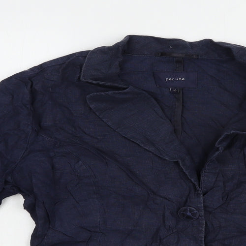 Per Una Womens Blue   Jacket Blazer Size 10  Button