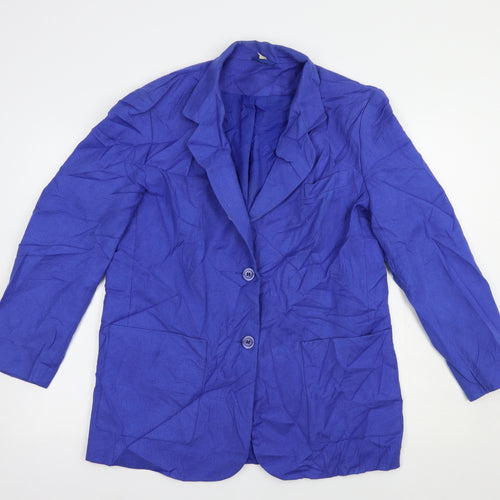 Preworn Womens Blue   Jacket Blazer Size 12  Button