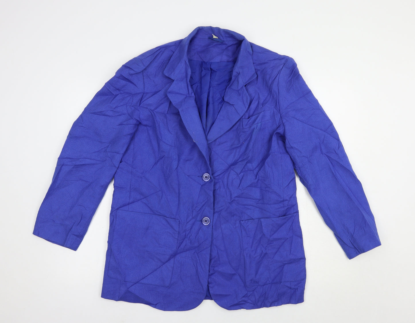 Preworn Womens Blue   Jacket Blazer Size 12  Button