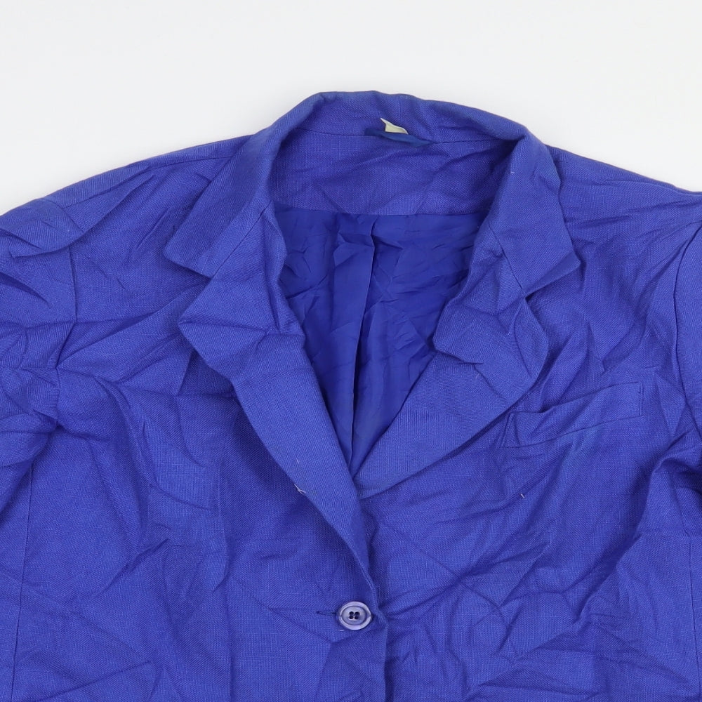 Preworn Womens Blue   Jacket Blazer Size 12  Button