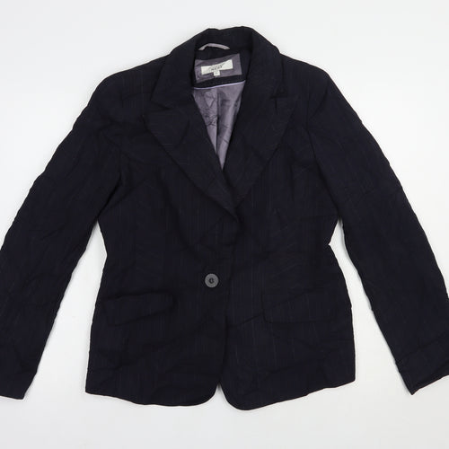 NEXT Womens Blue Striped  Jacket Blazer Size 14  Button
