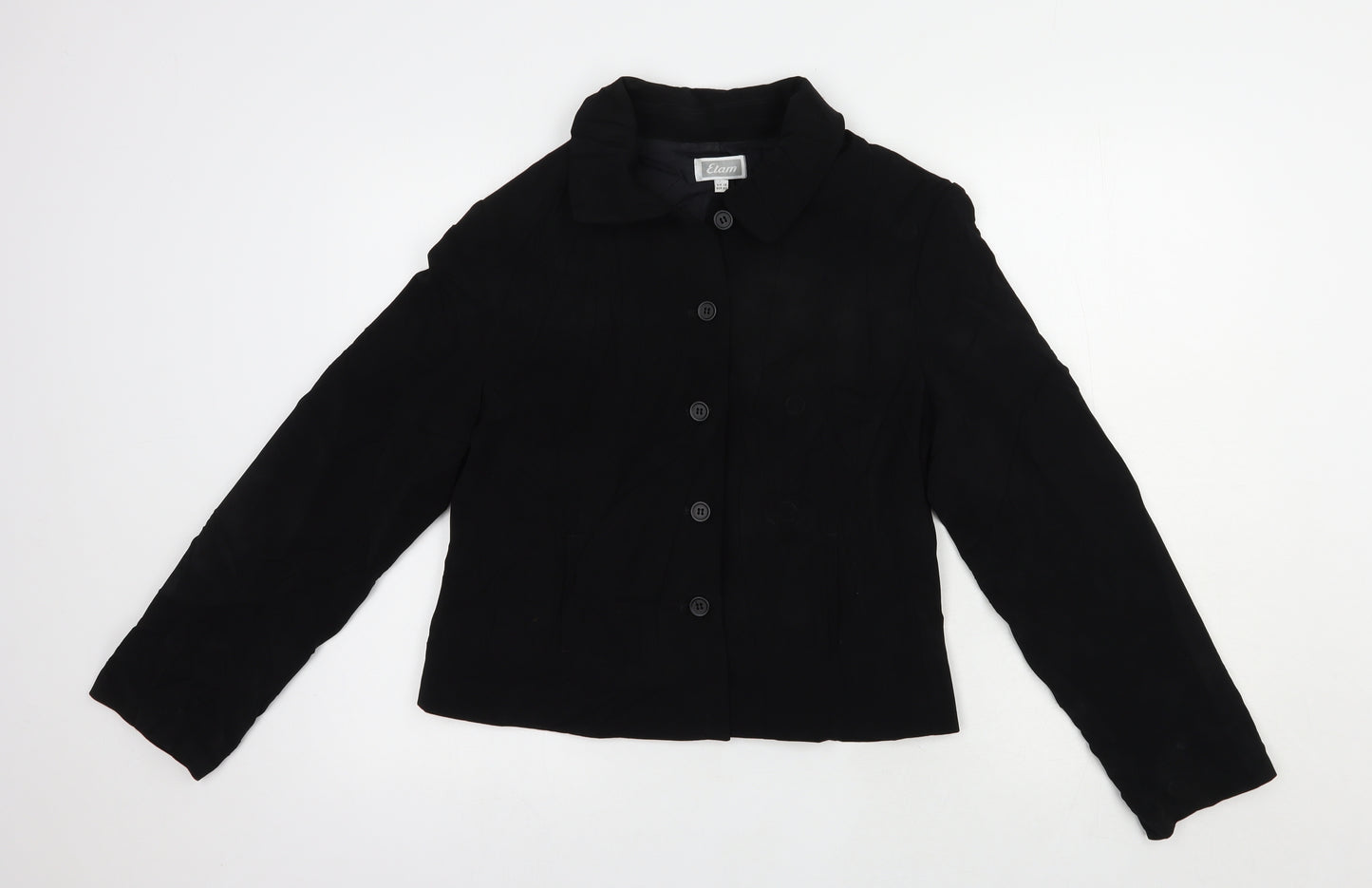 Etam Womens Black   Jacket Blazer Size 12  Button