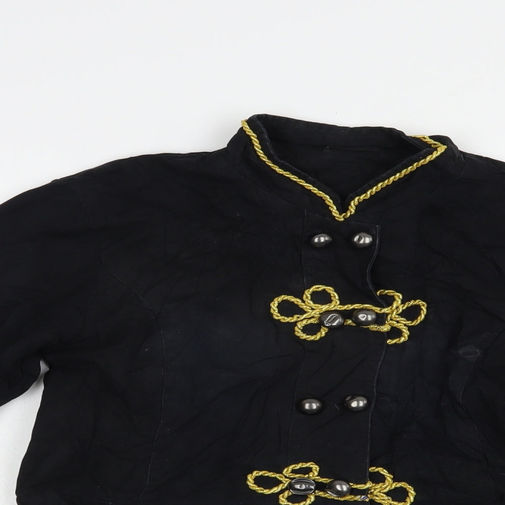 George Girls Black   Military Jacket Jacket Size 15 Years  Button