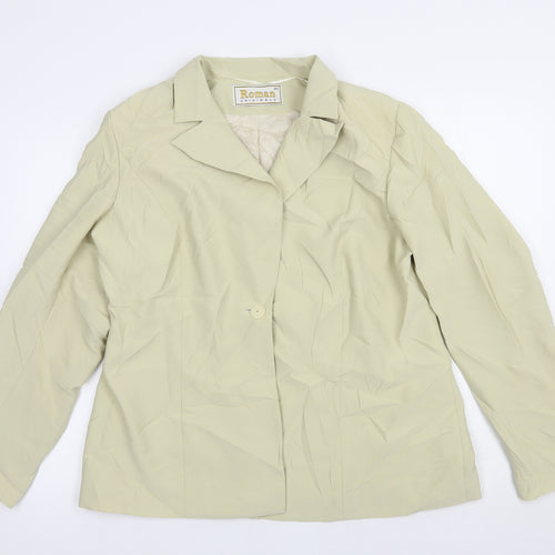 Roman Womens Beige   Jacket Blazer Size 20  Button