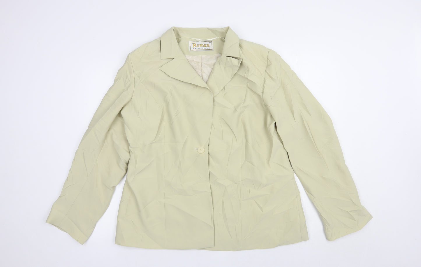 Roman Womens Beige   Jacket Blazer Size 20  Button