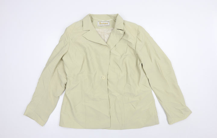 Roman Womens Beige   Jacket Blazer Size 20  Button