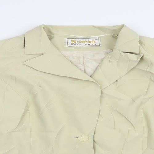Roman Womens Beige   Jacket Blazer Size 20  Button