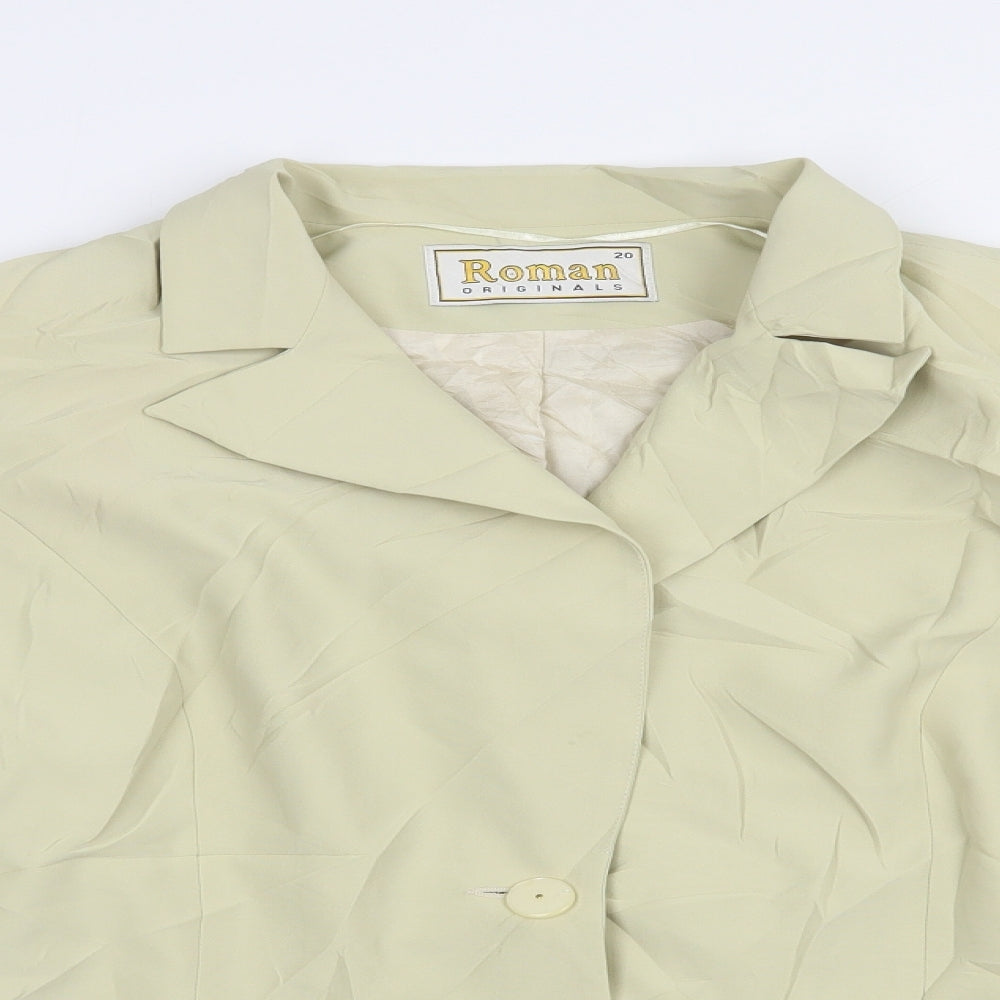 Roman Womens Beige   Jacket Blazer Size 20  Button