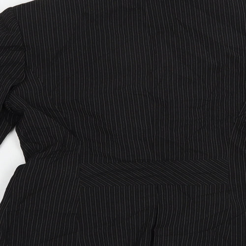 Dorothy Perkins Womens Black Striped  Jacket Blazer Size 8  Button