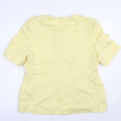 Affinity Womens Yellow   Jacket Blazer Size 16  Button