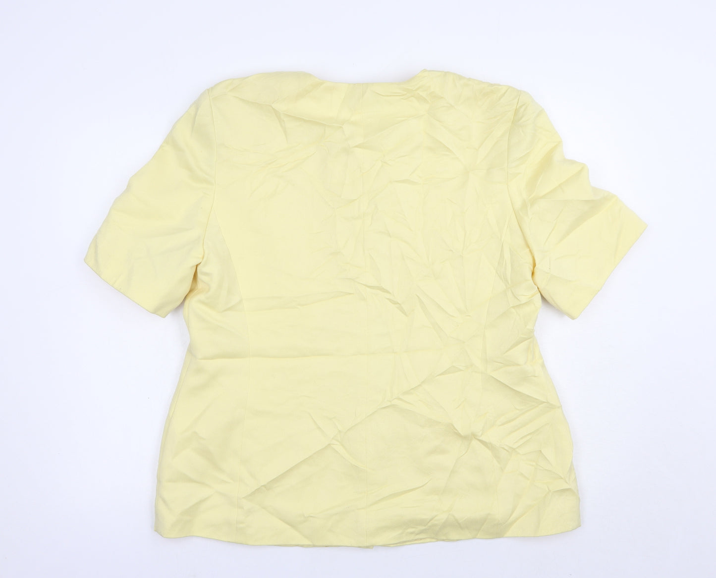 Affinity Womens Yellow   Jacket Blazer Size 16  Button
