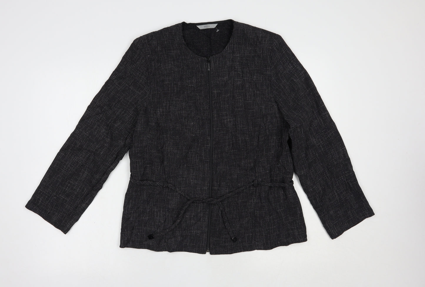 Marks and Spencer Womens Grey   Jacket Blazer Size 16  Zip