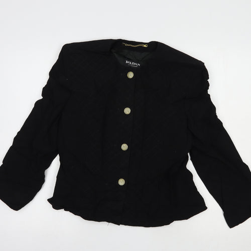 Reldan Womens Black   Jacket Blazer Size 14  Button