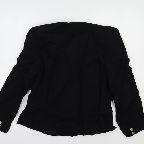 Reldan Womens Black   Jacket Blazer Size 14  Button