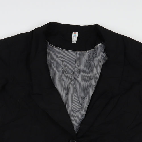 Denim Co Womens Black   Jacket Blazer Size 12  Button